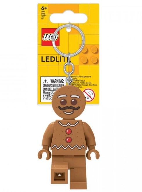 LEGO Schlüsselanhänger Lebkuchenmännchen mit LED-Lampe
