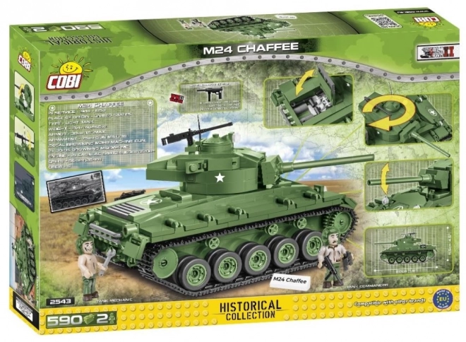 II. Weltkrieg M24 Chaffee Bausteinpanzer mit Figuren