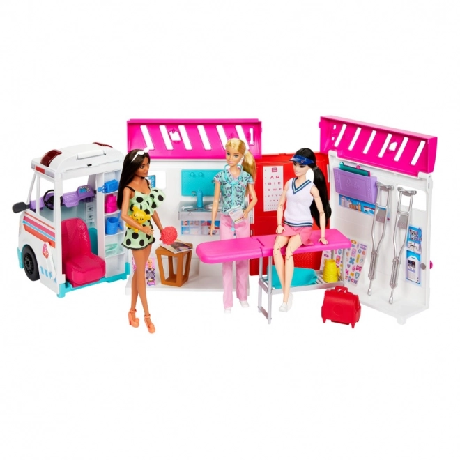 Barbie Krankenwagen und Klinik 2 in 1