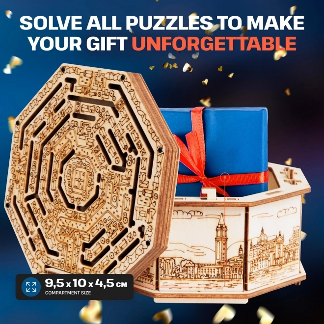 Holzrätsel Secret Maze Box