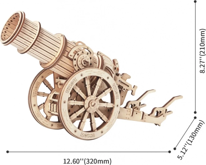 Rokr 3D Holzpuzzle Mittelalterliche Belagerungskanone