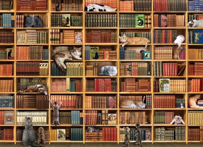 Puzzle Katzenbibliothek 1000 Teile