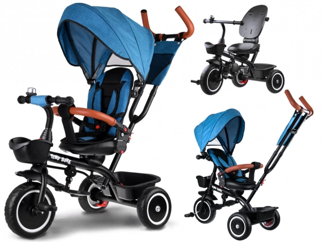Kinder-Dreirad Tiny Bike 3-in-1 mit Verdeck – Grün