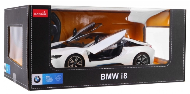 Ferngesteuertes BMW i8 Modell in Weiß von Rastar im Maßstab 1:14