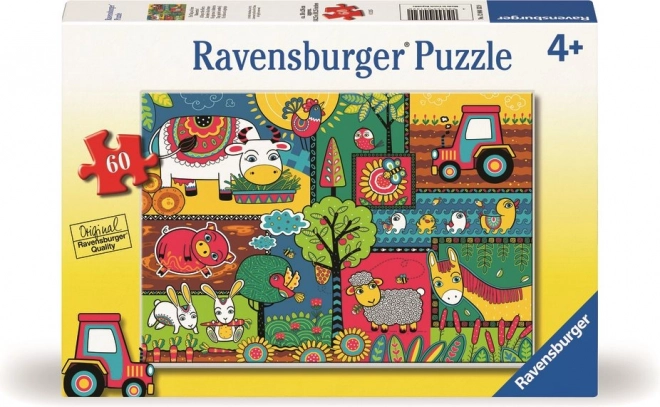 Ravensburger Puzzle Ein Tag auf dem Bauernhof 60 Teile