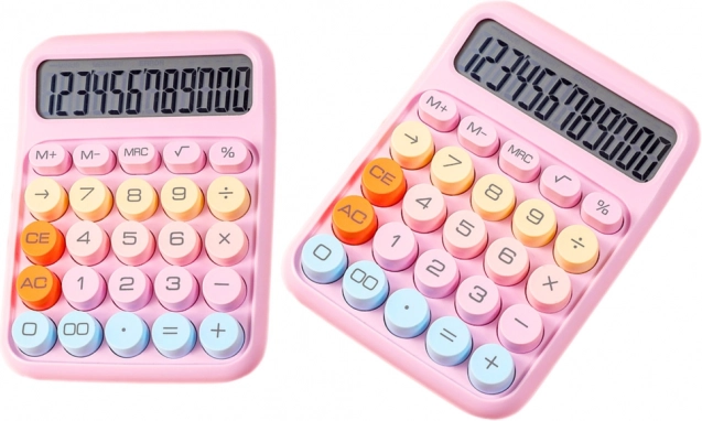 Lila Büro-Taschenrechner Science Multifunktionaler bunter elektronischer Rechner