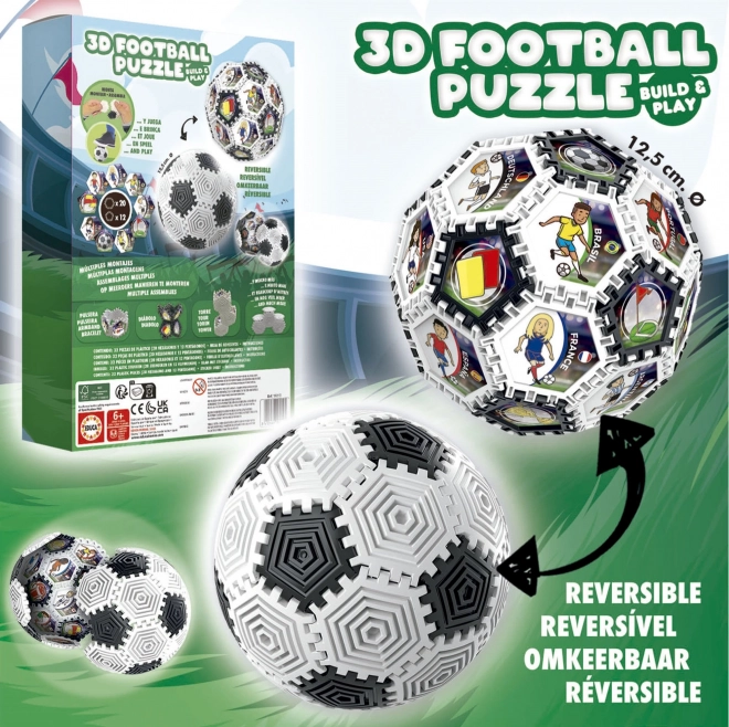 EDUCA 3D Puzzle Build&Play Fußballball