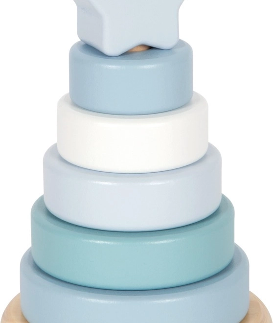 Holzturm zum Stapeln Small Foot blau
