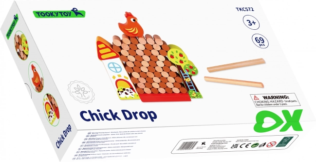 Tooky Toy Holzspiel Fallende Henne Bauernhof