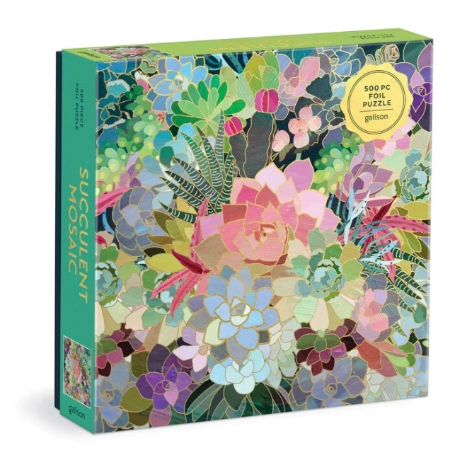 Galison Puzzle Sukkulenten Mosaik 500 Teile