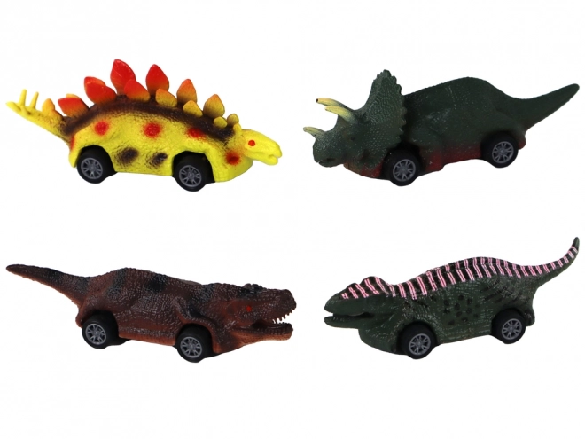 Set Bunte Dinosaurier-Autos 8-teilig