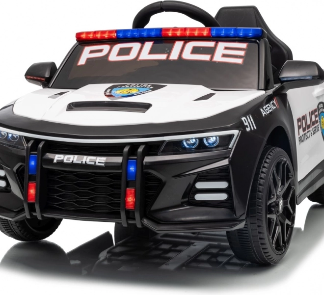 Schwarzes Polizeiauto 911 Agentur