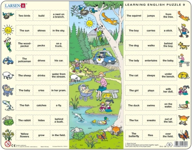 larsen englisch-lernspiel puzzle 'im wald' 54 teile