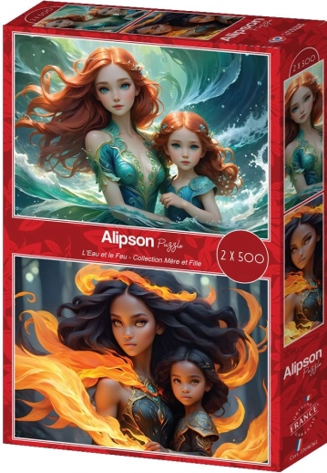 ALIPSON Puzzle Mutter und Tochter: Wasser und Feuer 2x500 Teile