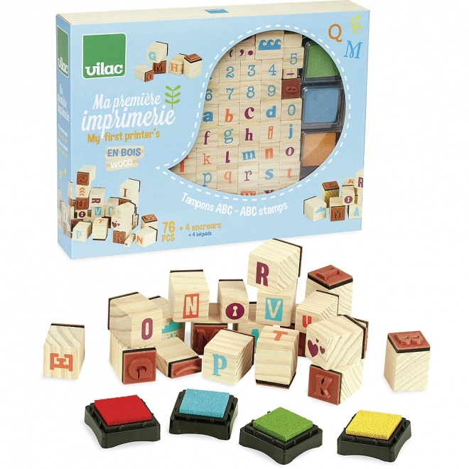 Abc Holzstempel Set 76-teilig