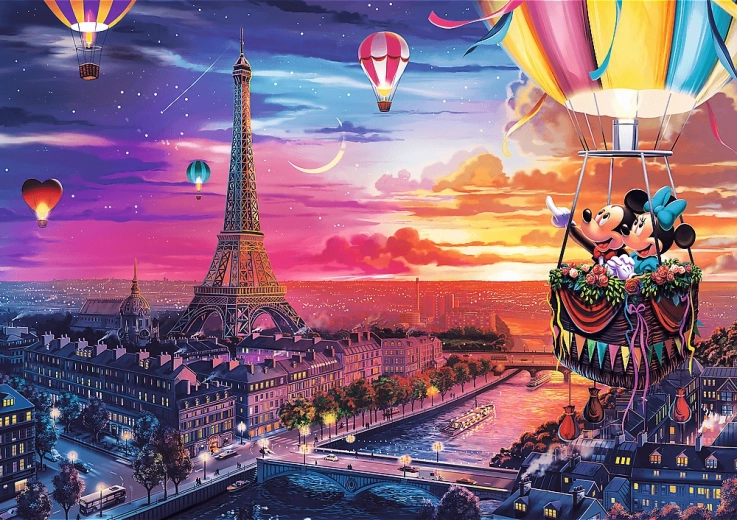 Puzzle TREFL Mickey und Minnie in Paris 1000 Teile