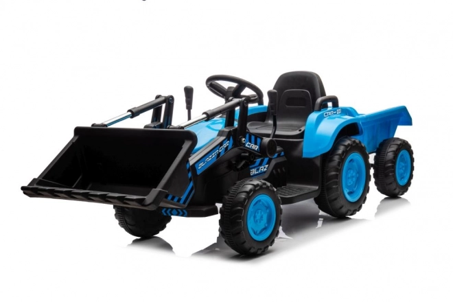 Elektrischer Kindertraktor mit Schaufel blau