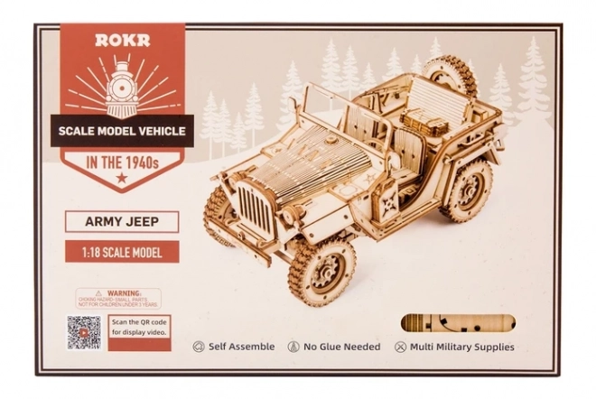 3D Holzpuzzle Militärjeep von ROBOTIME ROKR