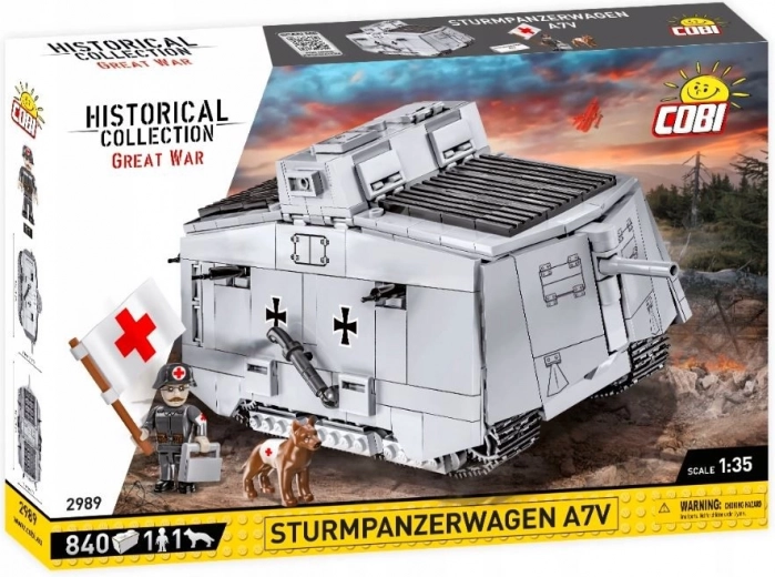 Detaillierter A7V-Panzer im Maßstab 1:35