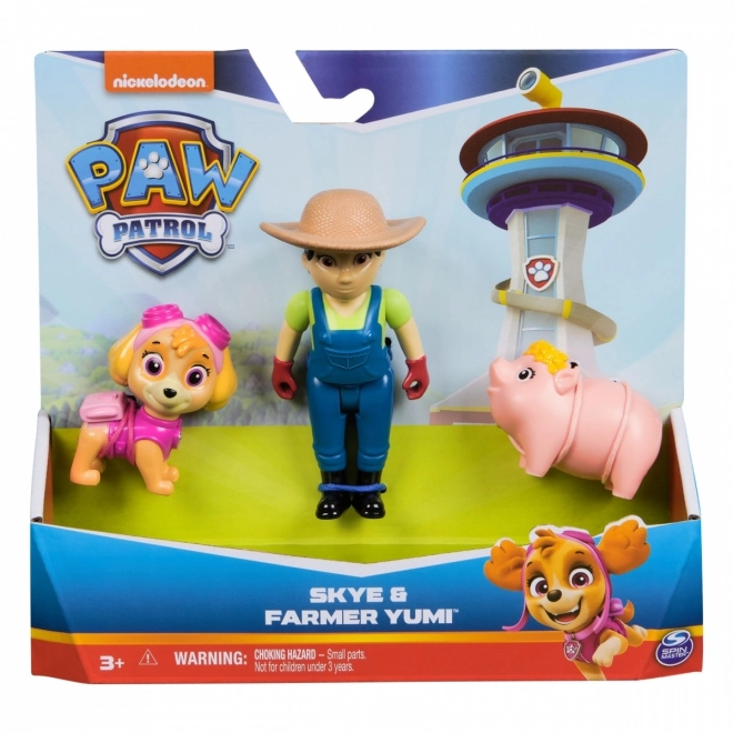 Paw Patrol Figuren Set Skye und Bäuerin Yumi