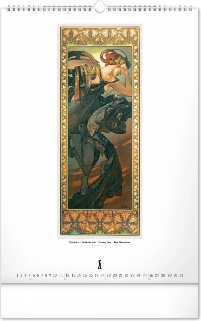 Wandkalender Alfons Mucha 2026