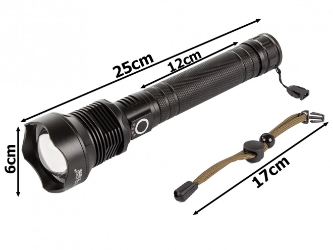 Taktische Taschenlampe Cree LED XHP90 Zoom von Bailong