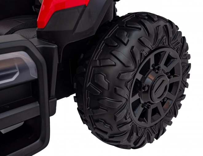 Traktor mit Anhänger rot