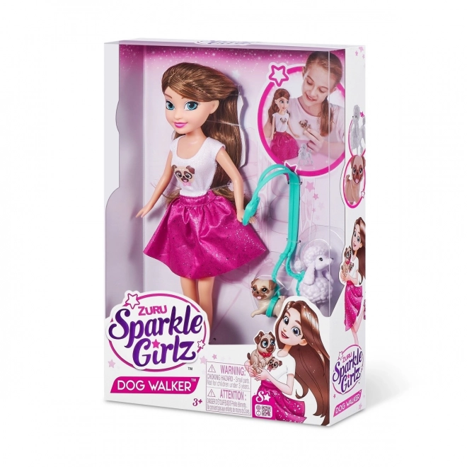 Sparkle Girlz Dog Walker Puppen-Set