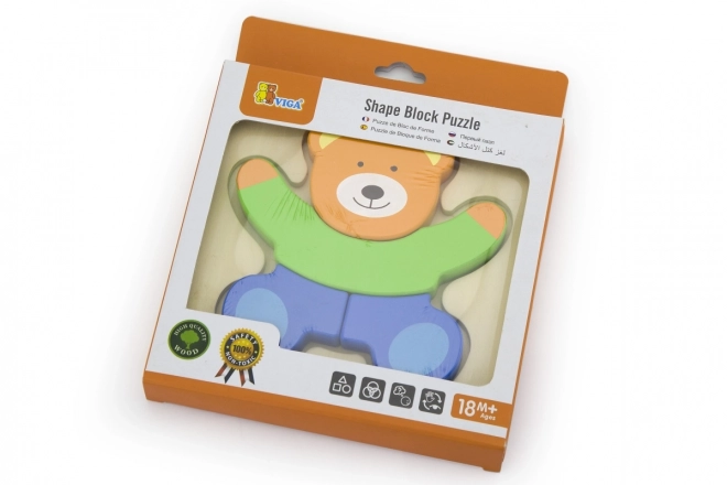 Erstes Holzpuzzle für Kinder Viga Bär