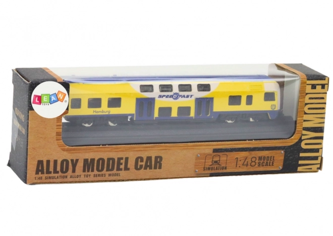 Klassisches Sammlermodell Zug Gelb-Blau 1:48