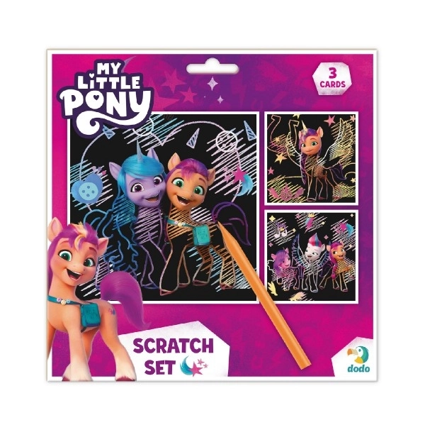 Kratzbild-Set 3-teilig Bunter My Little Pony