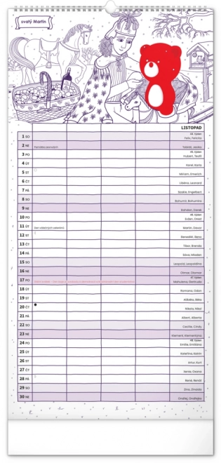 Familienplaner Kalender Teribear 2025