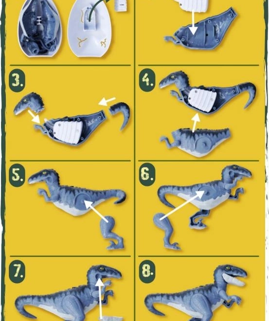 Leuchtende Dinosaurierfigur im Ei