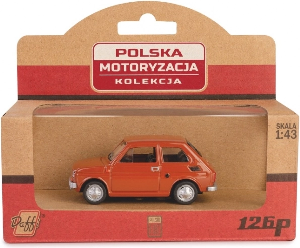 Automodell FIAT 126p PRL braun 1:43