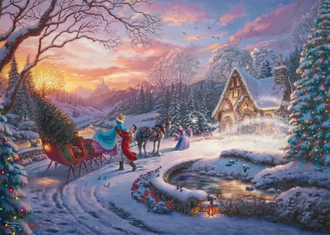 Schmidt Puzzle Disney: Aschenputtel und Prinz zu Weihnachten 1000 Teile