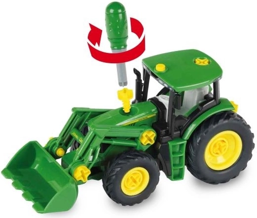 John Deere Traktor zum Zusammenbauen mit 2 Anhängern