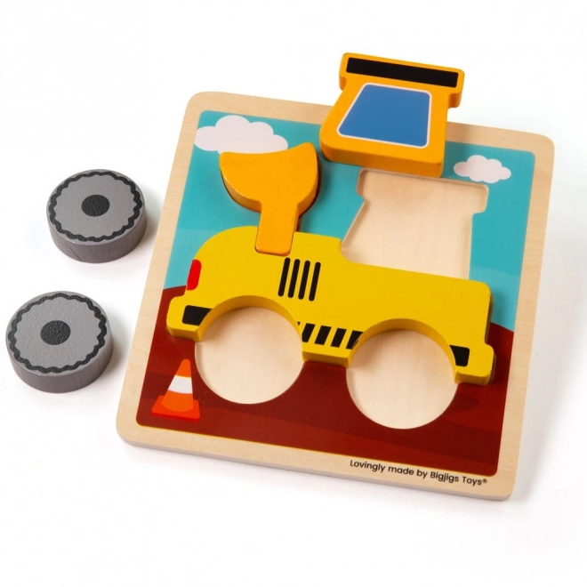 Bigjigs Toys Steckpuzzle Bagger