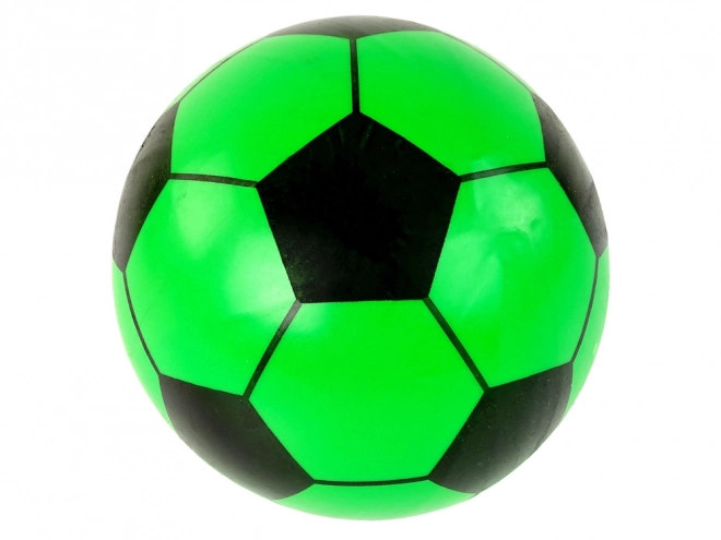 Leichter Gummi-Fußball in Grün und Schwarz - 23 cm