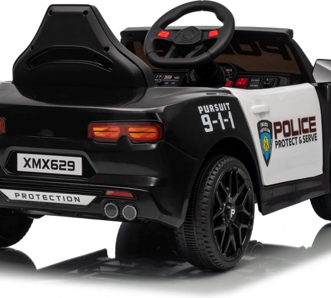 Schwarzes Polizeiauto 911 Agentur