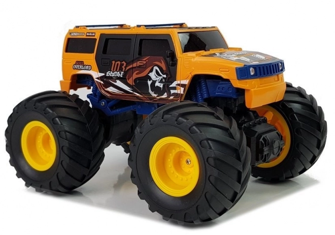 Rennwagen mit großen Rädern Gelb