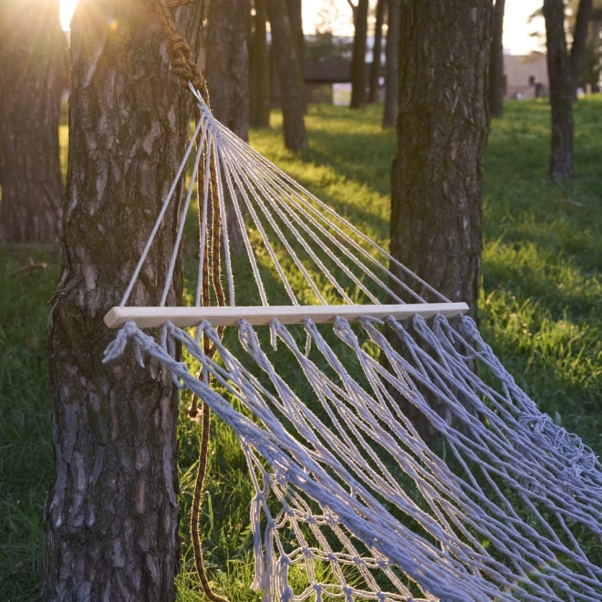 Garten-Hängematte Boho mit Fransen grau 200 cm
