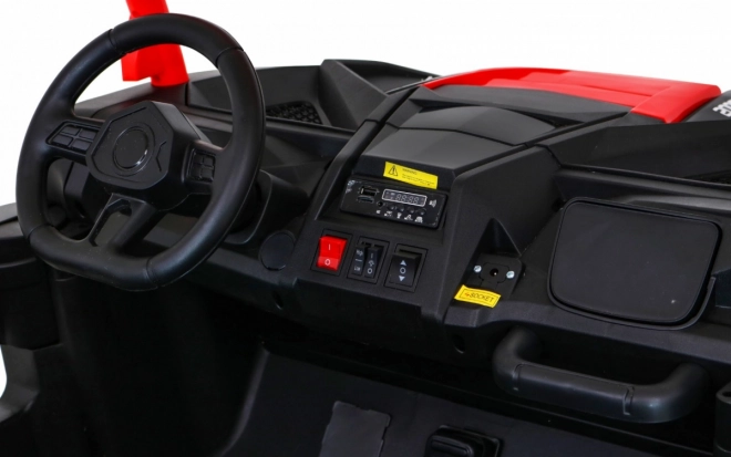 Buggy ATV Racing pro 2 Kinder + Antrieb 4x4 + Fernsteuerung + langsamer Start + MP3 LED – Rot