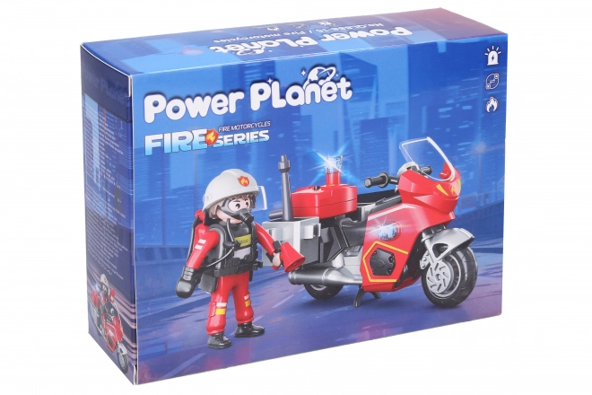 Feuerwehrmann auf Motorrad Bauset