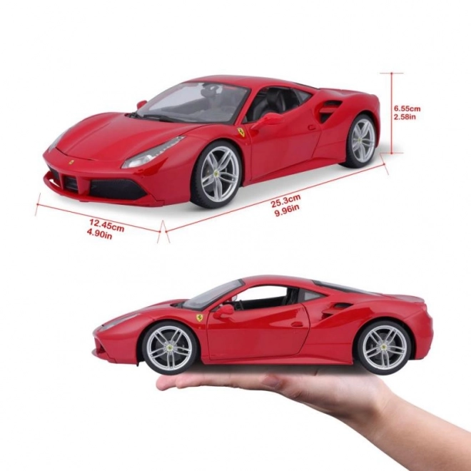 Bburago Ferrari 488 GTB Modellauto Rot