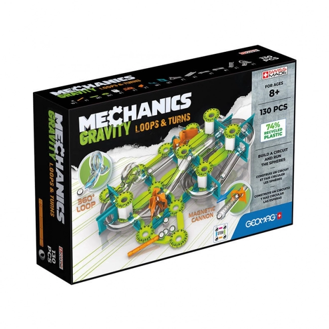 Mechanics Gravity Loop & Kurven Magnetbausteine 130 Stück Geomag
