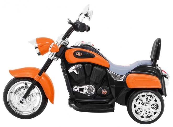 Kinder Elektromotorrad Chopper NightBike Weiß – orange