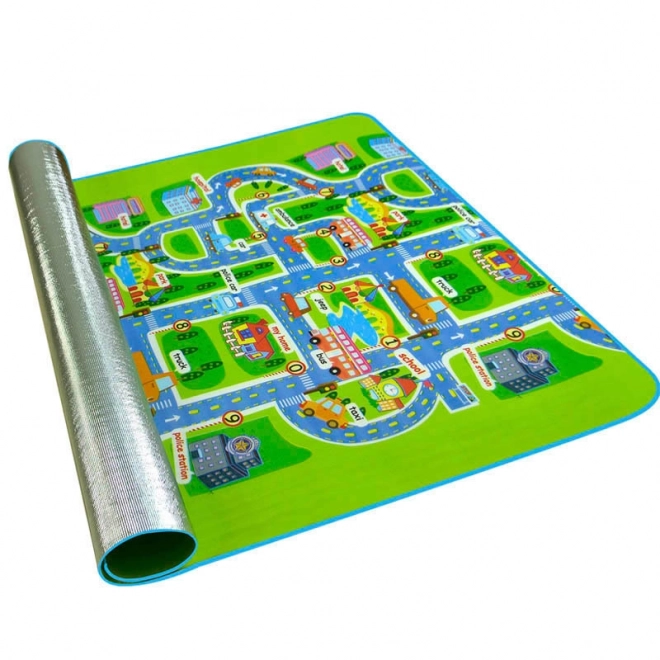 Faltbare Spielmatte mit Stadtmotiv 200 x 160 cm