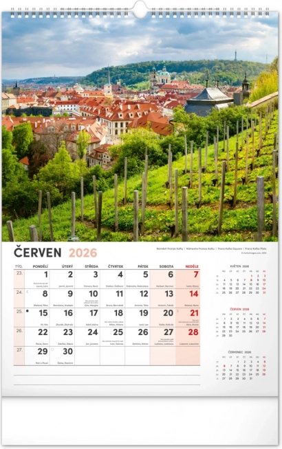 Wandkalender Prag 2026
