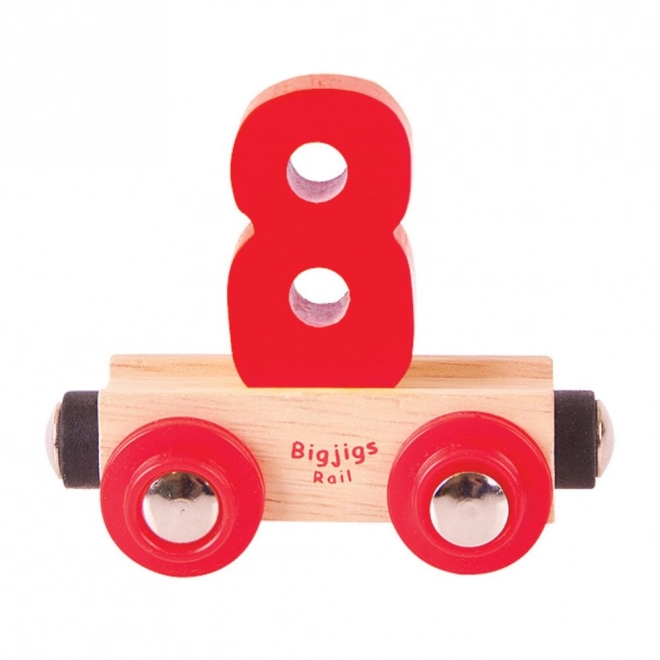 Holzeisenbahnwagen Nummer 8 Bigjigs Rail