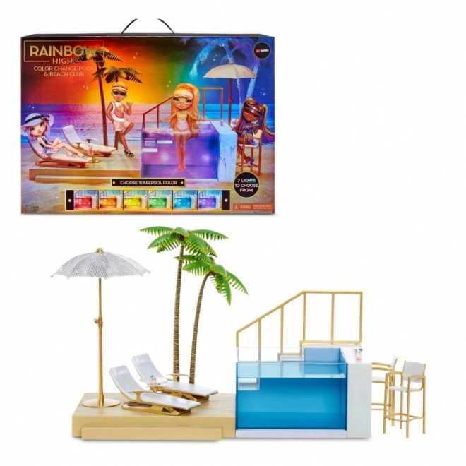 Rainbow High Farbwechsel-Pool & Strandclub Spielset